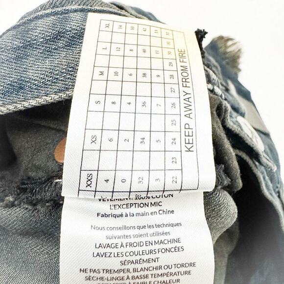 One x One Teaspoon Mid Length Denim Shorts Fox Black Charcoal Size 26 NWT - Picture 7 of 8